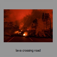 lava crossing road